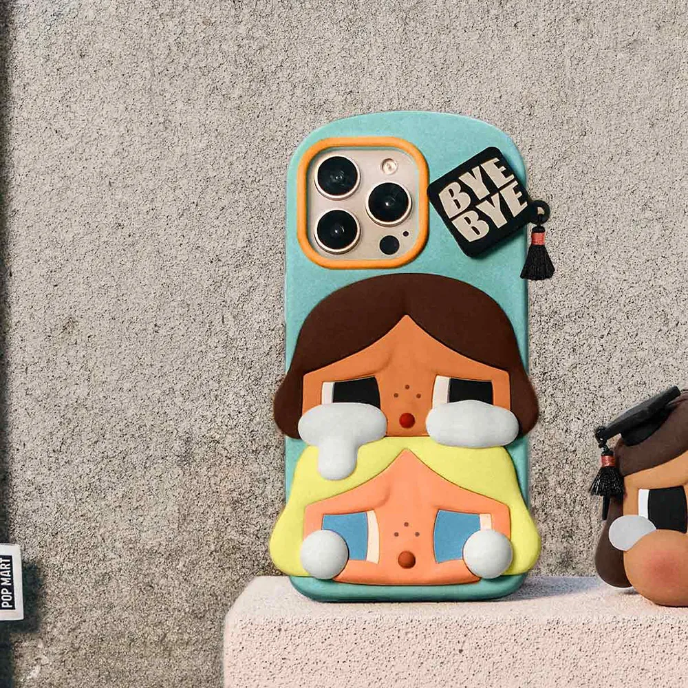 Ốp Điện Thoại Pop Mart The Crybaby Sunset Concert Series-Phone Case iPhone 15 Pro Max Màu Xanh Blue