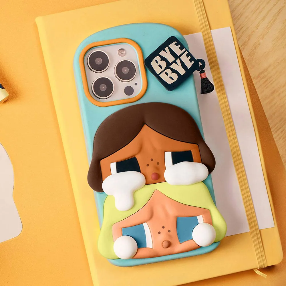 Ốp Điện Thoại Pop Mart The Crybaby Sunset Concert Series-Phone Case iPhone 15 Pro Max Màu Xanh Blue