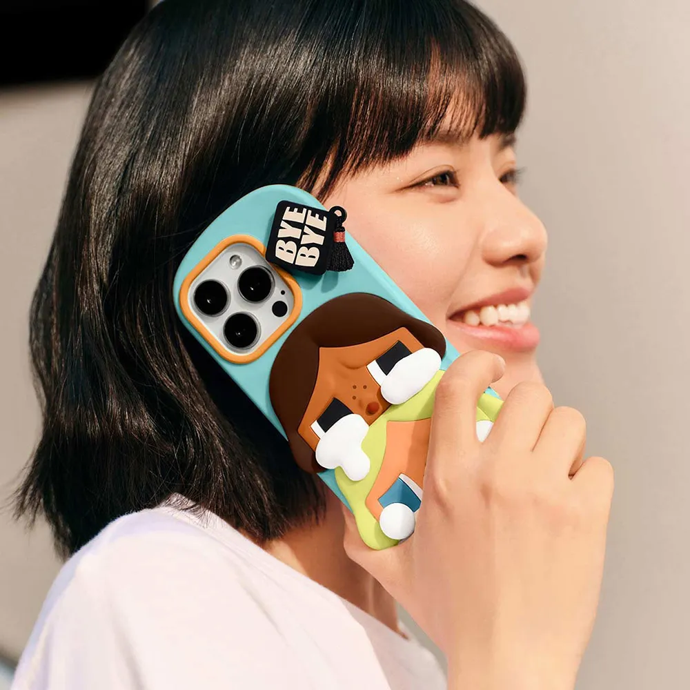 Ốp Điện Thoại Pop Mart The Crybaby Sunset Concert Series-Phone Case iPhone 15 Pro Max Màu Xanh Blue