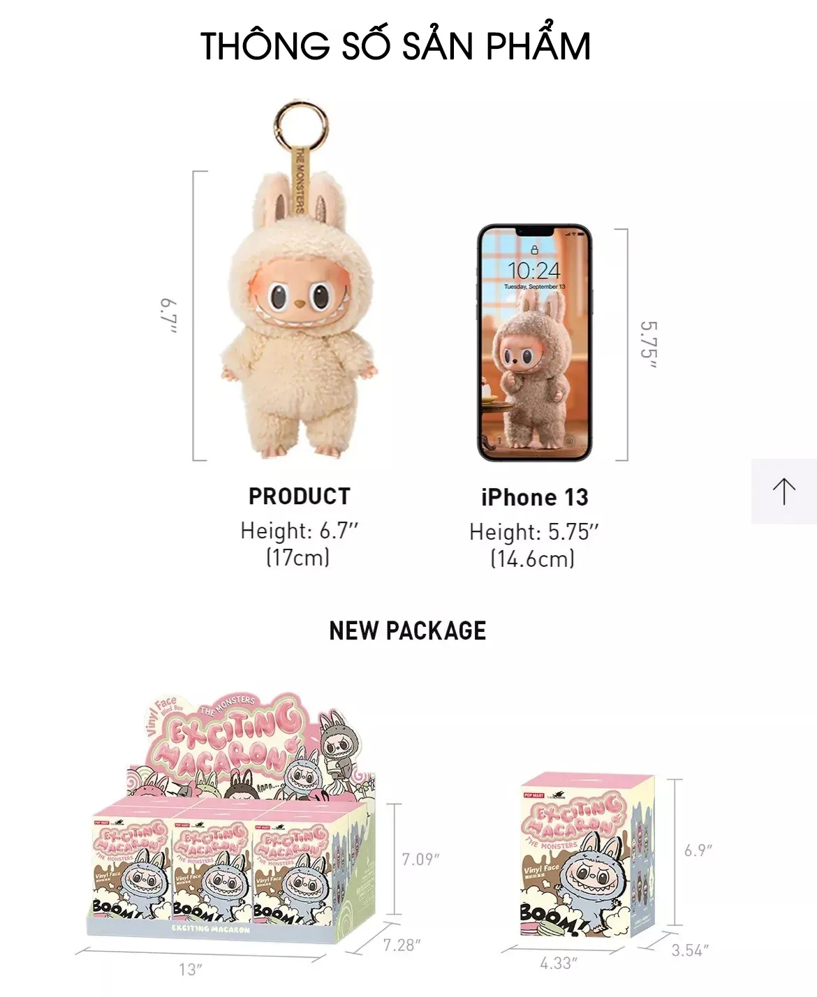 Móc Khóa Pop Mart Labubu Macaron Soymilk Màu Be - Phụ kiện - Vua Hàng Hiệu
