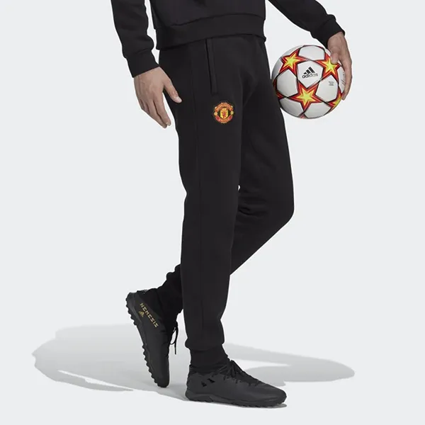 Quần Bóng Đá Nam Adidas Manchester United Essentials Trefoil Tracksuit Bottoms HB4369 Màu Đen Size XL
