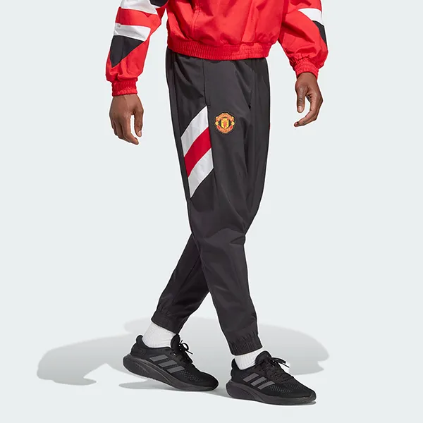 Quần Bóng Đá Nam Adidas Manchester United Icon Textile Pants HT1993 Màu Đen Size M - Thời trang - Vua Hàng Hiệu