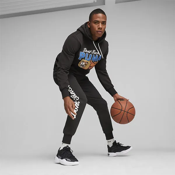 Quần Chơi Bóng Rổ Nam Puma Basketball Sweatpants 622052-01 Màu Đen Size XL