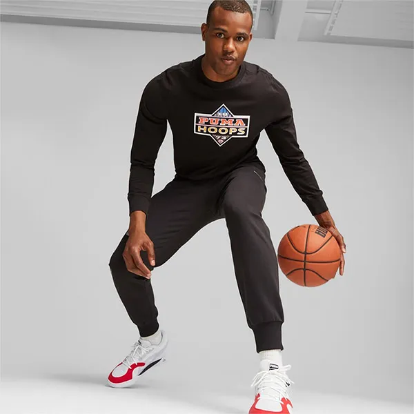 Quần Chơi Bóng Rổ Nam Puma Blueprint Graphic Booster Pant 622082-02 Màu Đen Size M