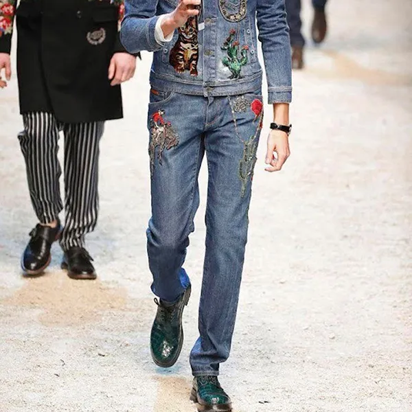 Quần Jean Nam Dolce & Gabbana D&G Blue Men's Denim Pan Stretch G6SOLZ Màu Xanh Size 46 - Thời trang - Vua Hàng Hiệu