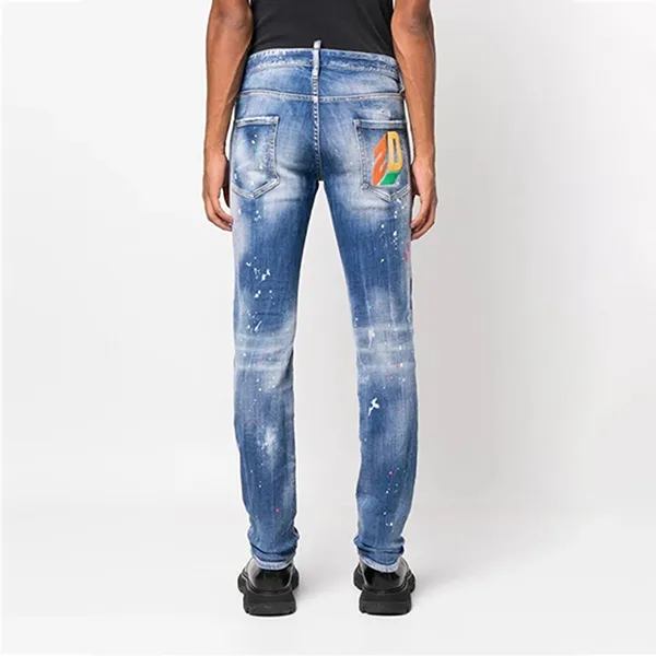 Quần Jean Nam Dsquared2 S74LB1271 D2 Monogram Cool Guy Màu Xanh Size 46