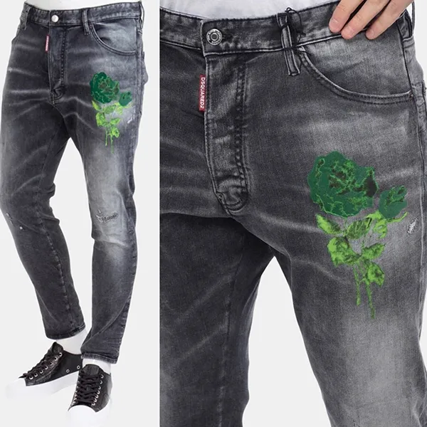 Quần Jeans Nam Dsquared2 Relax Long Crotch S74LB1225 S30503 900 Màu Xám Size 46 - Thời trang - Vua Hàng Hiệu