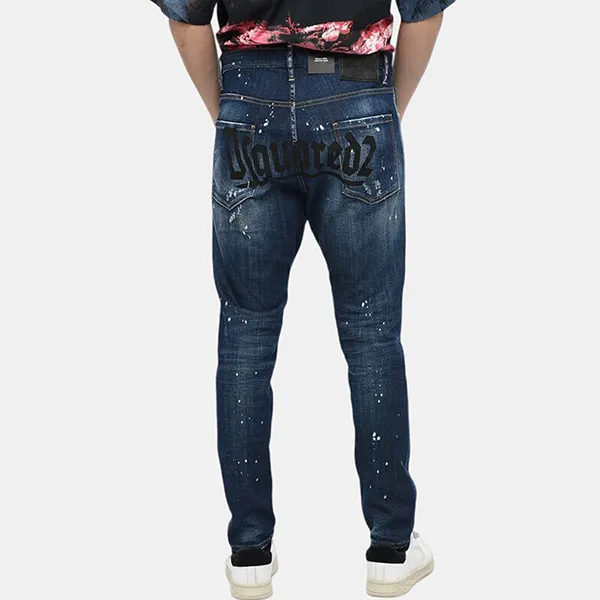 Quần Jeans Nam Dsquared2 Relax Long Crotch S74LB1295 S30342 470 Màu Xanh Đậm Size 44