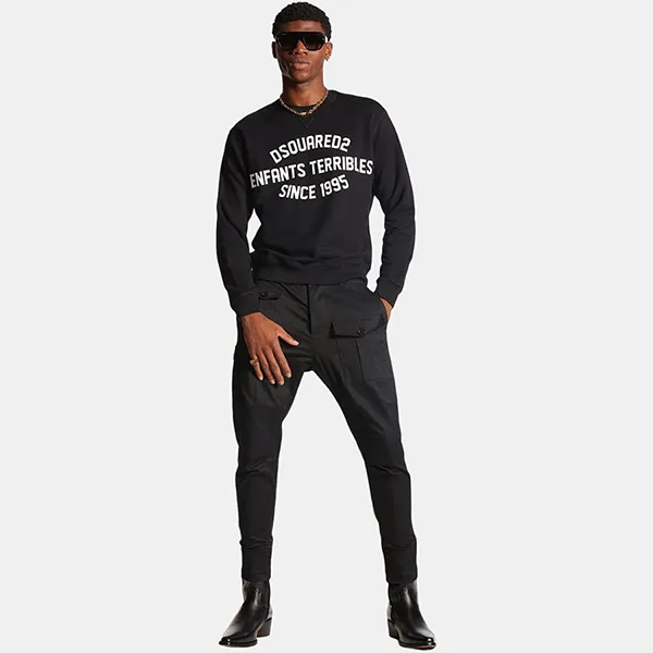 Quần Kaki Nam Dsquared2 Cargo Chino S74KB0909 S39021 900 Màu Đen Size 46 - Thời trang - Vua Hàng Hiệu