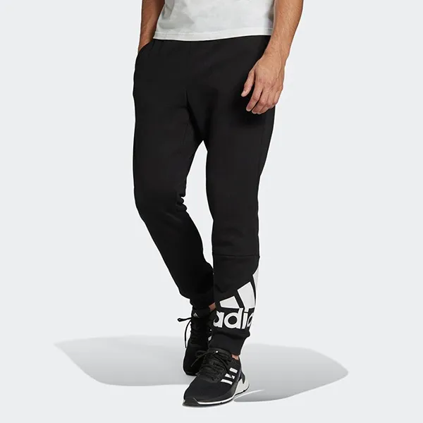 Quần Nỉ Nam Adidas Essentials Fleece Tapered Cuff Logo Pants GK8966 Màu Đen Size M