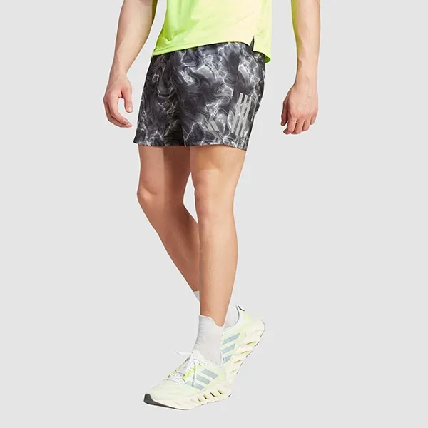 Quần Short Nam Adidas Own The Run Allover Print IB6395 Màu Xám Size S
