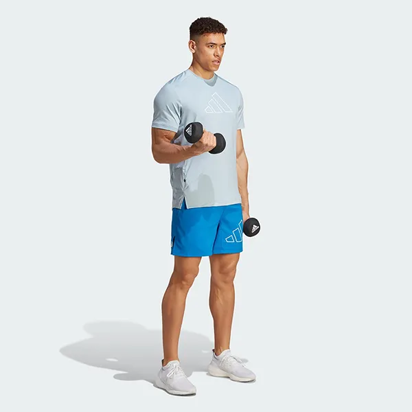 Quần Short Nam Adidas Train Icons Big Logo Training IN9811 Màu Xanh Blue Size S - Thời trang - Vua Hàng Hiệu