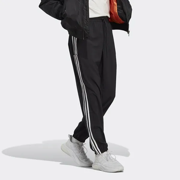 Quần Thể Thao Nam Adidas Aeroready Essentials Elastic Cuff Woven 3-Stripes Pants IC9446 Màu Đen Size S