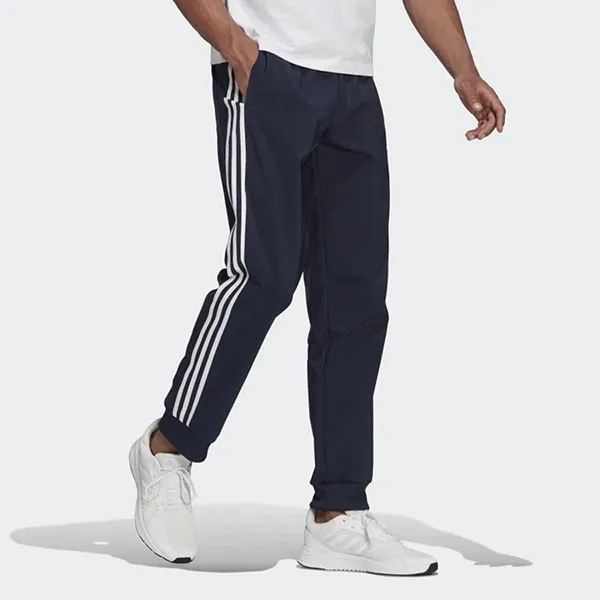 Quần Thể Thao Nam Adidas AEROREADY Essentials Tapered Cuff Woven 3-Stripes GK8981 Màu Xanh Navy Size XXL - Thời trang - Vua Hàng Hiệu