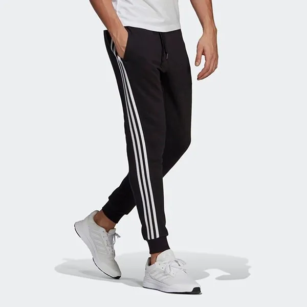 Quần Thể Thao Nam Adidas Essentials Fleece Fitted 3-Stripes Joggers GM1089 Màu Đen Size XL - Thời trang - Vua Hàng Hiệu