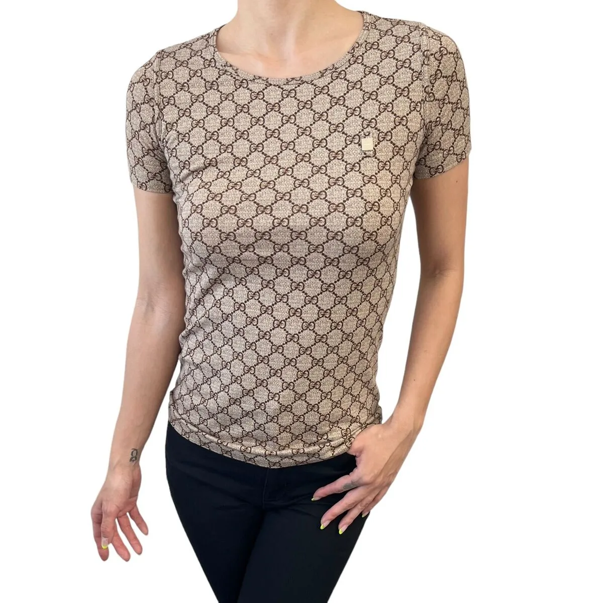 Áo Phông Gucci GG Pattern T-Shirt
