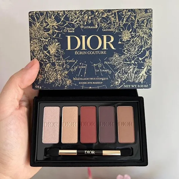 Set 2 Món Bảng Phấn Mắt Dior Écrin Couture Palette Và Son Rouge Dior Limited Edition 913 Mystic Plum Matte Finish Màu Nâu Đỏ - Trang điểm - Vua Hàng Hiệu