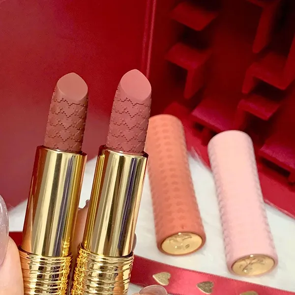 Set 2 Son Lancome L'Absolu Rouge Limited 221 Dramatised Nude Hồng Đất Và 277 French Tea Màu Đỏ Nâu