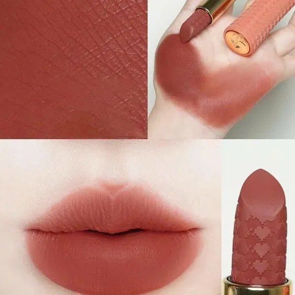 Set 2 Son Lancome L'Absolu Rouge Limited 221 Dramatised Nude Hồng Đất Và 277 French Tea Màu Đỏ Nâu