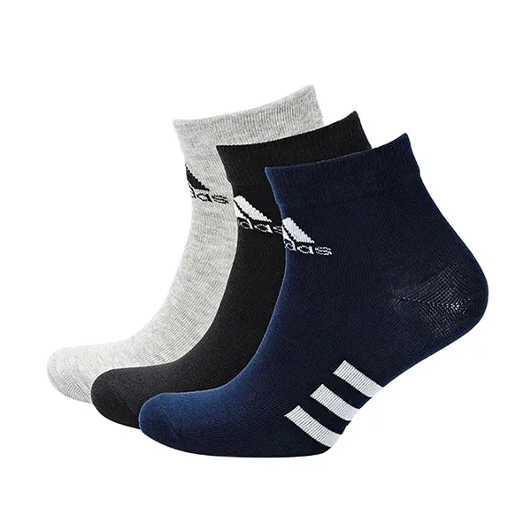 Set 3 Đôi Tất Adidas Grey Heather/Black/Collegiate Navy FM2336 Phối Màu - Thời trang - Vua Hàng Hiệu