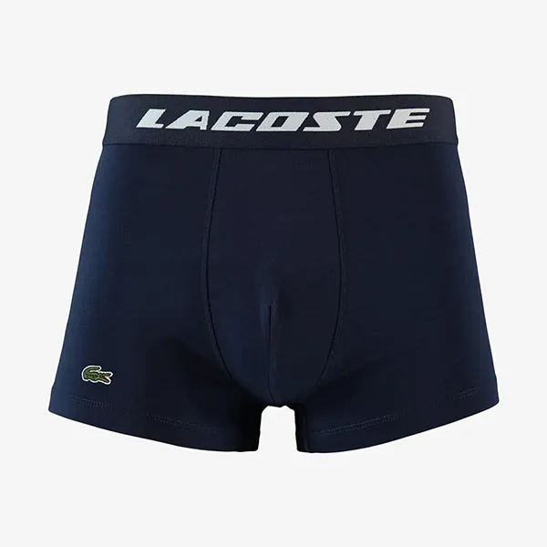 Set 3 Quần Lót Nam Lacoste Men’s 3-Pack Contrast Waist Trunks 5H5914 9ZU Màu Xanh Xám Size S - Thời trang - Vua Hàng Hiệu