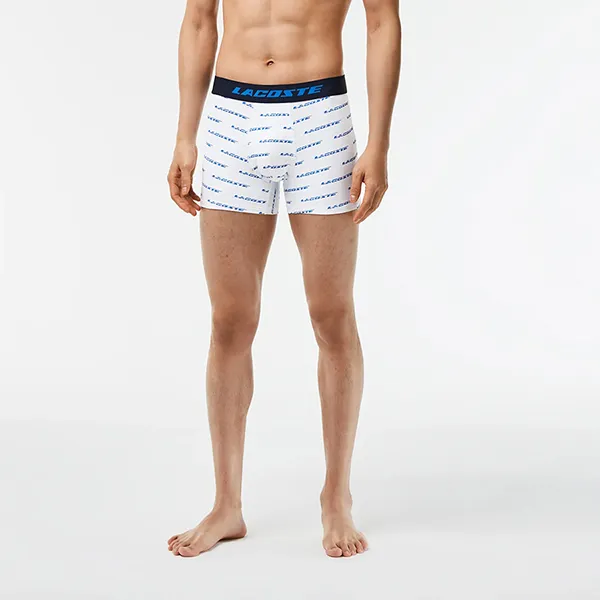 Set 3 Quần Lót Nam Lacoste Microfiber Print Trunks 5H5916 U6I Phối Màu Size M - Thời trang - Vua Hàng Hiệu