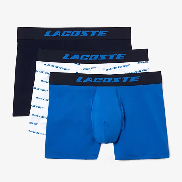 Set 3 Quần Lót Nam Lacoste Microfiber Print Trunks 5H5916 U6I Phối Màu Size M - Thời trang - Vua Hàng Hiệu