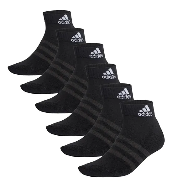 Set 6 Đôi Tất Adidas Cush Ank 6Pp DZ9363 Màu Đen Size XS