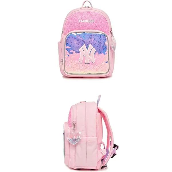 Set Balo + Túi Xách Trẻ Em MLB Shiny Backpack Set 7FBK0033N-50PKL Màu Hồng