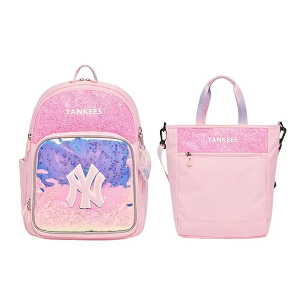 Set Balo + Túi Xách Trẻ Em MLB Shiny Backpack Set 7FBK0033N-50PKL Màu Hồng