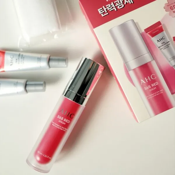 Set Chăm Sóc Da AHC 365 Red Serum 3 Món