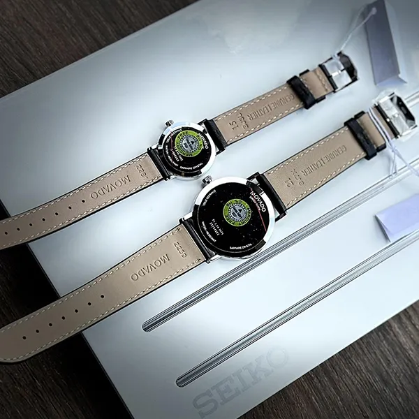 Set Đồng Hồ Unisex Movado 0607589/ 0607598 Màu Đen