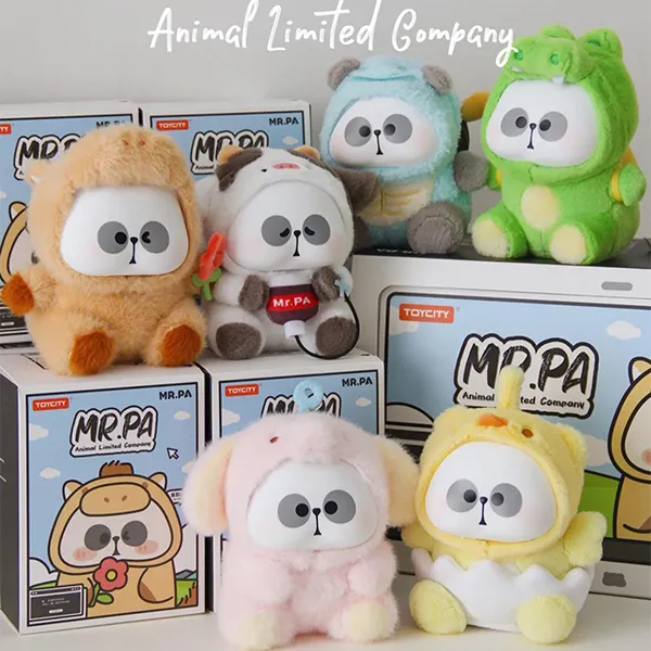 Set Móc Khóa TOYCITY Gấu Bông Mr.Pa Animal Limited Company Blind Box 6 Chiếc Phối Màu - Phụ kiện - Vua Hàng Hiệu