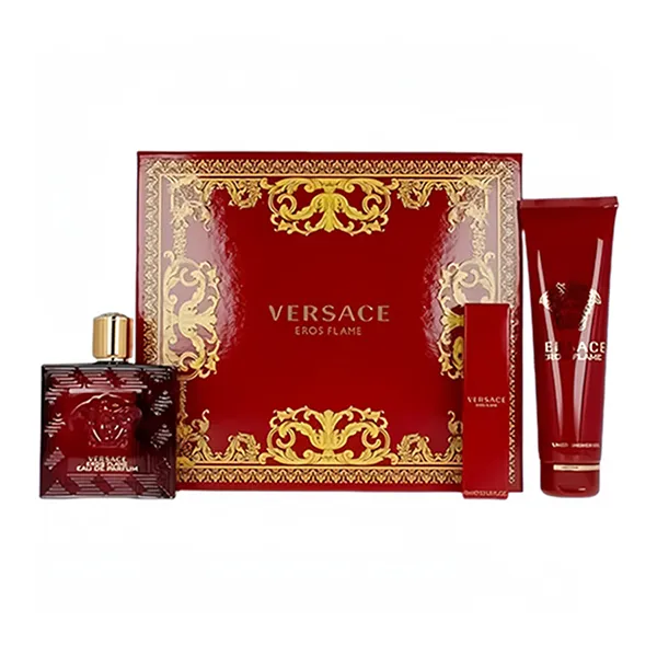 Set Nước Hoa Nam Versace Eros Flame 3 Món (EDP 100ml + EDP 10ml + Shower Gel 150ml) - Nước hoa - Vua Hàng Hiệu