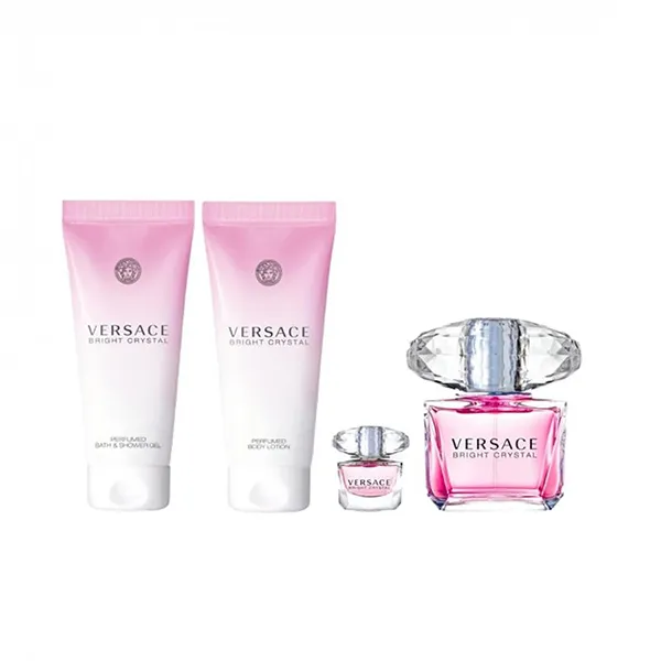 Set Nước Hoa Nữ Versace Bright Crystal 4 Món ( EDT 90ml + EDT Mini 5ml + Body Lotion 100ml + Gel Tắm 10 - Nước hoa - Vua Hàng Hiệu