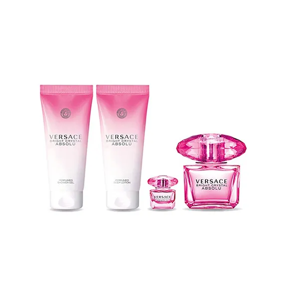Set Nước Hoa Nữ Versace Bright Crystal Absolu EDP Gift Box 4 Món ((EDP 90ml + EDP 5ml + Shower Gel 100ml + Body Lotion 100ml) - Nước hoa - Vua Hàng Hiệu