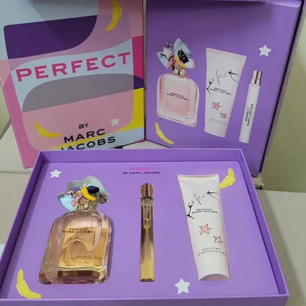 Set Nước Hoa Và Dưỡng Thể Marc Jacobs Perfect EDP Gift 3 Món (100ml + 10ml + - Nước hoa - Vua Hàng Hiệu