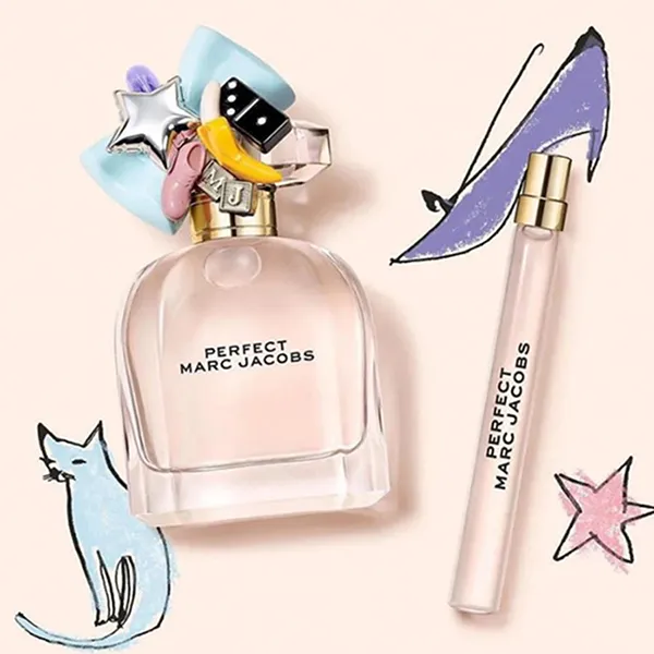 Set Nước Hoa Và Dưỡng Thể Marc Jacobs Perfect EDP Gift 3 Món (100ml + 10ml + - Nước hoa - Vua Hàng Hiệu