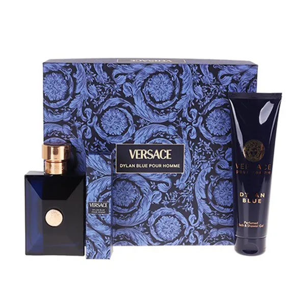 Set Nước Hoa Và Sữa Tắm Nam Versace Pour Homme Dylan Blue EDT 3PCS Giftset 3 Món