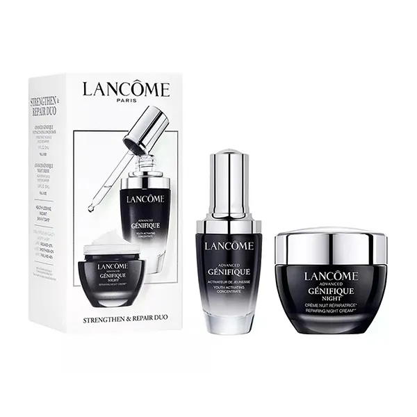 Set Tinh Chất Và Kem Dưỡng Hỗ Trợ Phục Hồi, Trẻ Hóa Da Lancôme Génifique Strengthen And Repair Duo Set 2 Món