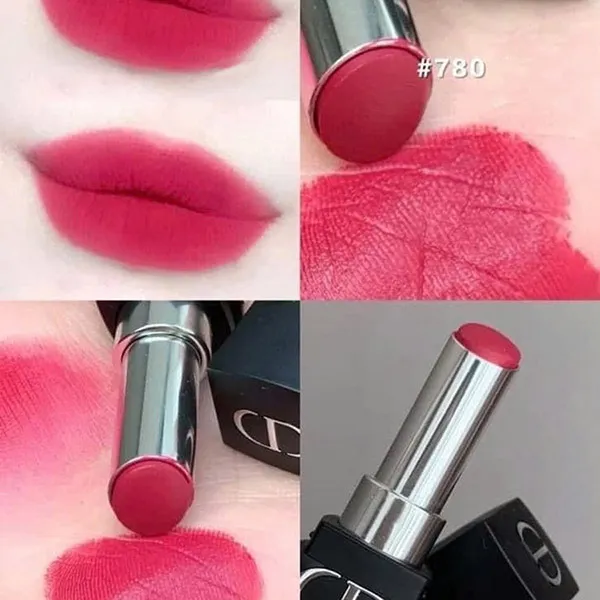 Son Dior Rouge Dior Forever Transfer Proof Lipstick 780 Forever Lucky Màu Đỏ Hồng Đậm - Son Môi - Vua Hàng Hiệu