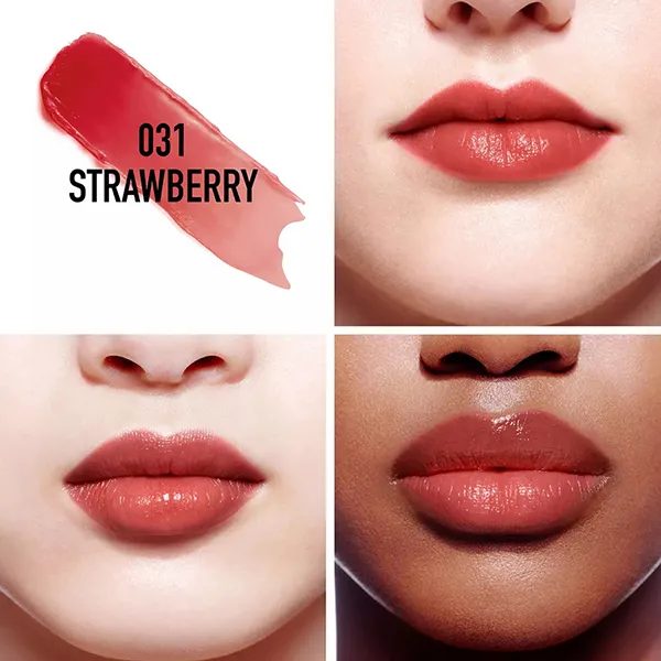 Son Dưỡng Dior Addict Lip Glow 031 Strawberry Màu Đỏ Dâu (Vỏ Xanh)