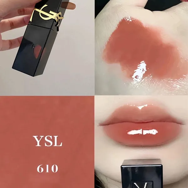 Son Yves Saint Laurent YSL The Inks Vinyl Cream 610 Màu Cam Nude