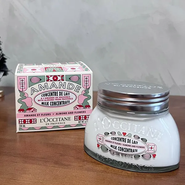 Sữa Dưỡng Thể Cấp Ẩm L'Occitane Almond & Flowers Milk Concentrate 200ml - Mỹ phẩm - Vua Hàng Hiệu