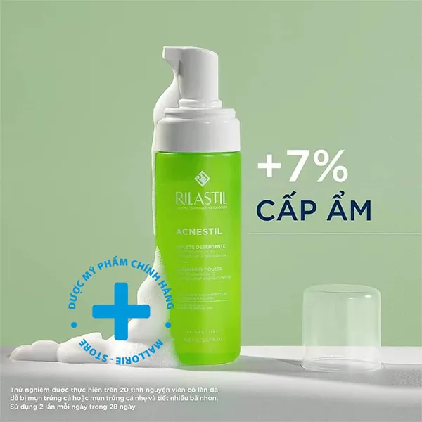 Sữa Rửa Mặt Tạo Bọt Rilastil Acnestil Cleansing Mousse 165ml - Sữa Rửa Mặt - Vua Hàng Hiệu