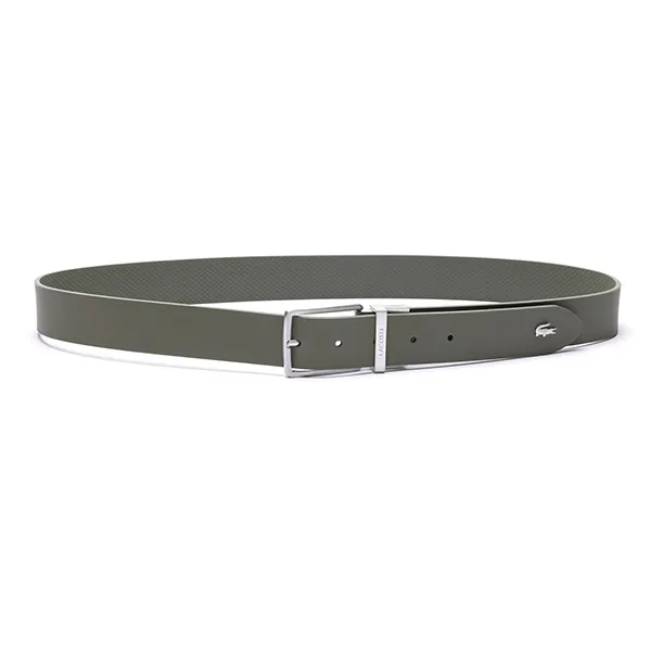Thắt Lưng Nam Lacoste Chantaco Wide Buckle Reversible Belt Dùng 2 Mặt RC4085 918 Màu Nâu Rêu - Thắt lưng - Vua Hàng Hiệu