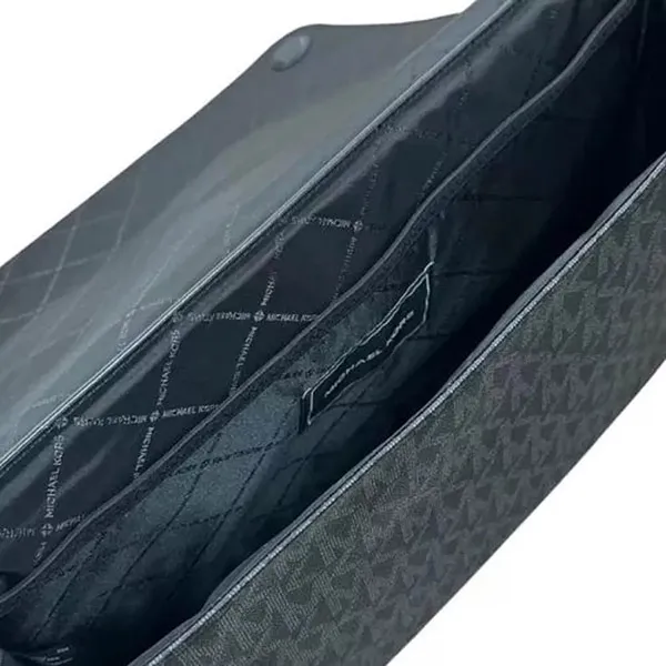 Túi Đeo Chéo Nam Michael Kors MK Everette Flap Messenger Bag 87F2LEVM2B Màu Đen - Túi xách - Vua Hàng Hiệu