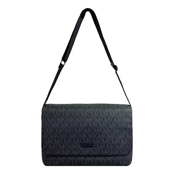 Túi Đeo Chéo Nam Michael Kors MK Everette Flap Messenger Bag 87F2LEVM2B Màu Đen - Túi xách - Vua Hàng Hiệu