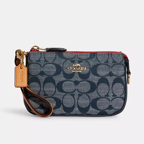 Túi Cầm Tay Coach Nolita 15 In Signature Chambray C8665 Gold/Denim Multi Màu Xanh - Túi xách - Vua Hàng Hiệu