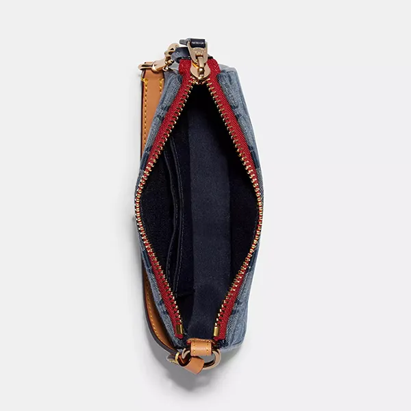 Túi Cầm Tay Coach Nolita 15 In Signature Chambray C8665 Gold/Denim Multi Màu Xanh - Túi xách - Vua Hàng Hiệu